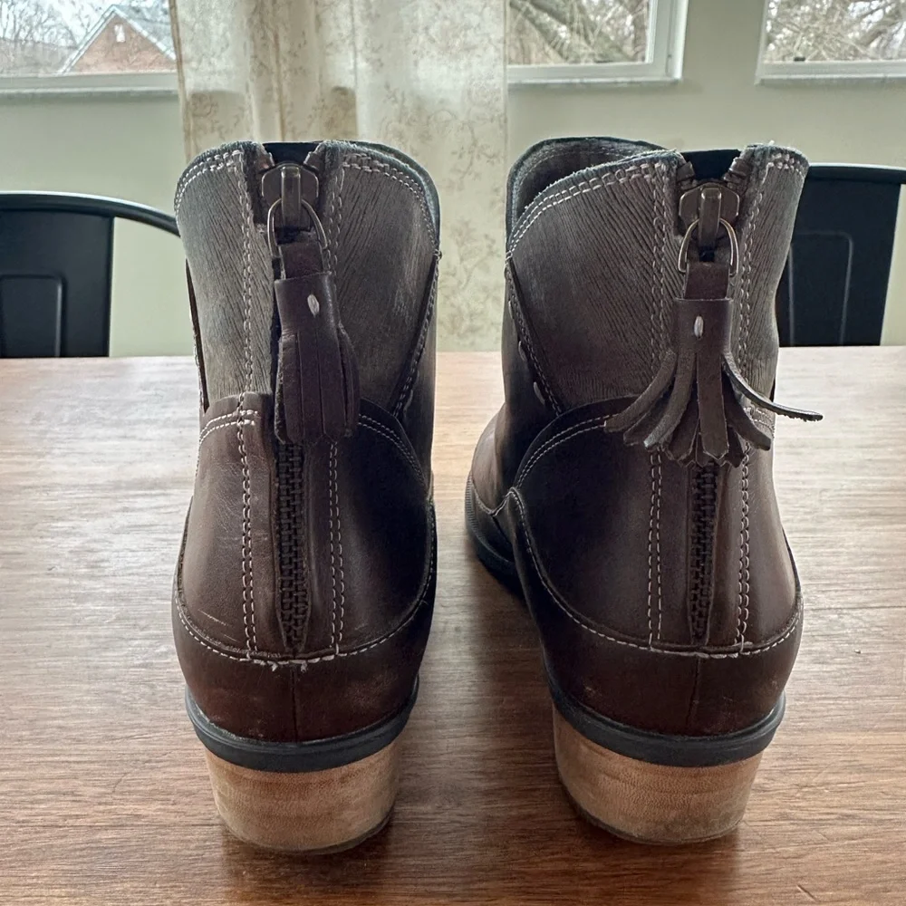 Chaco Cataluna Leather Ankle Boot Brown women’s size 8.5 - Picture 4 of 11